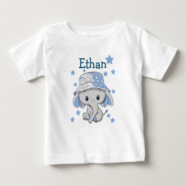 Niedlich Baby Elephant Boy T-shirt (Vorderseite)