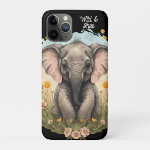 Niedlich Baby Elephant Calf Wildblume Wanderlust Case-Mate iPhone Hülle