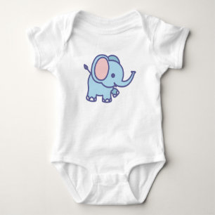 Niedlich Baby Elephant Cartoon-47767 Strampler