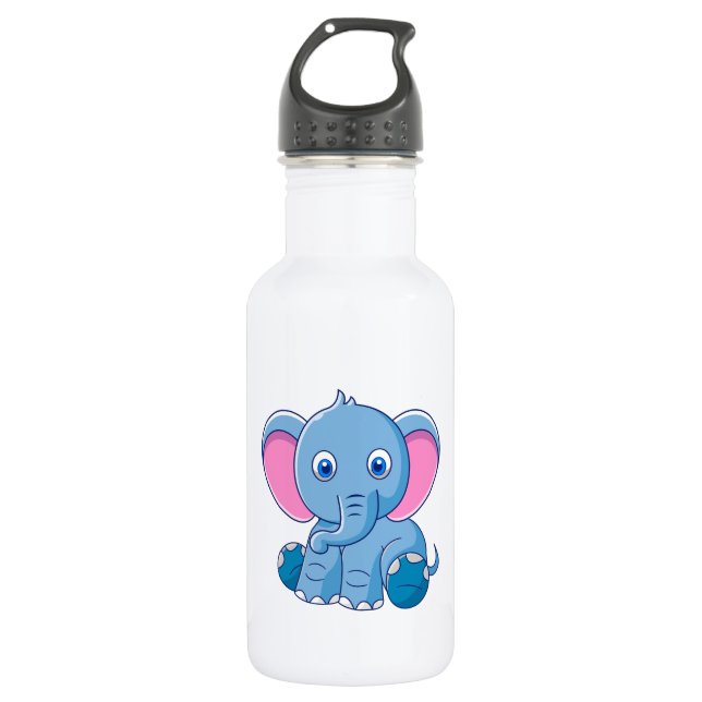 Niedlich Baby Elephant Edelstahlflasche (Vorderseite)
