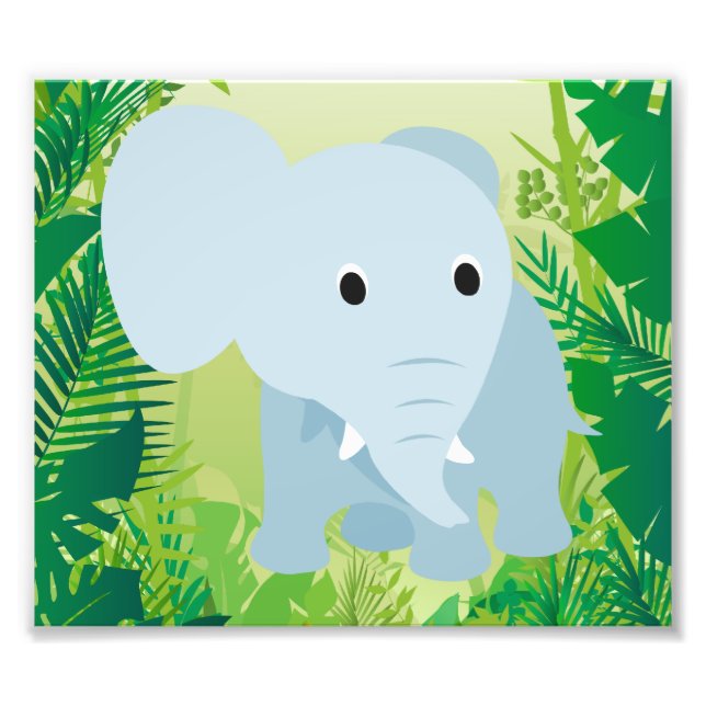 Niedlich Baby Elephant Fotodruck (Vorne)
