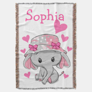 Niedlich Baby Elephant Girl Decke