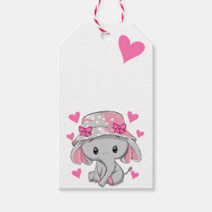 Niedlich Baby Elephant Girl  Geschenkanhänger