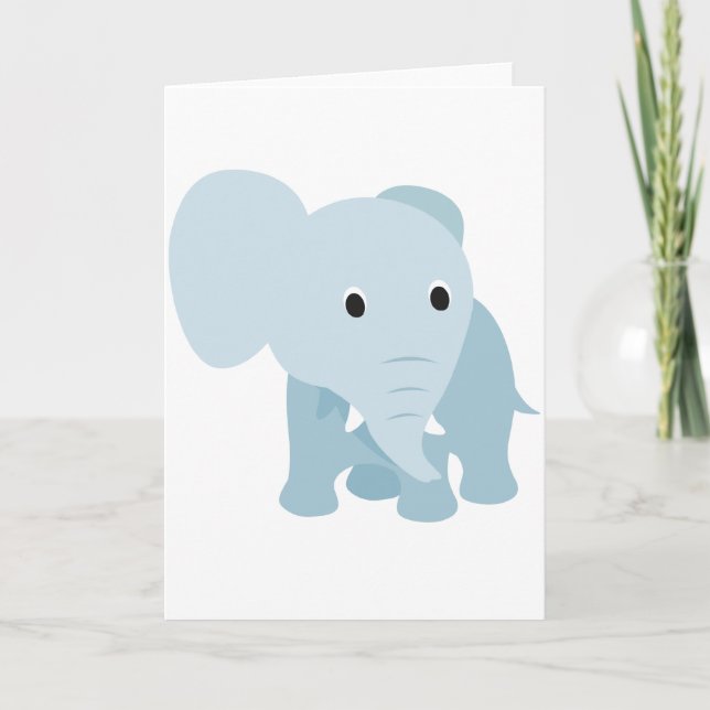 Niedlich Baby Elephant Karte (Vorderseite)