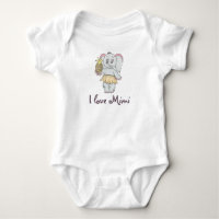 Niedlich Baby Elephant Modern Pink I Liebe Mimi