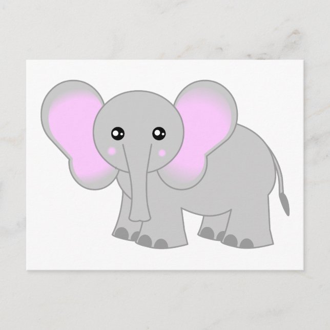 Niedlich Baby Elephant Postkarte (Vorderseite)