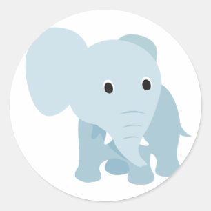 Niedlich Baby Elephant Runder Aufkleber