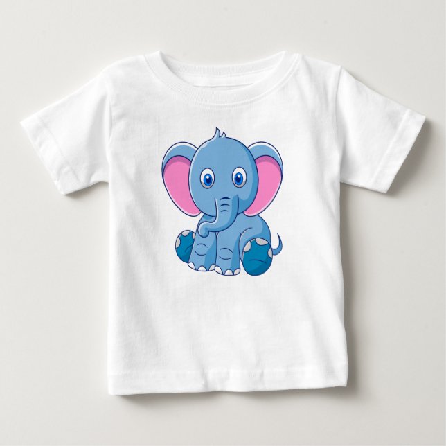 Niedlich Baby Elephant T-shirt (Vorderseite)