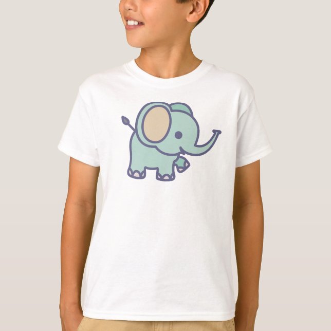 Niedlich Baby Elephant T-Shirt (Vorderseite)