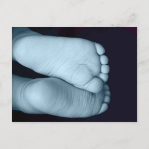 Niedlich Baby Feet Blue Baby Postkarte