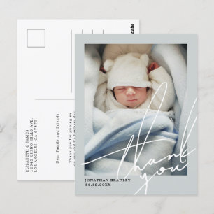 Niedlich Baby Foto Taufe Vielen Dank Postkarte