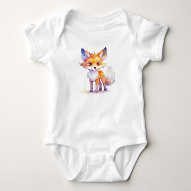 Niedlich Baby Fox Baby Bodysuit Strampler (Vorderseite)