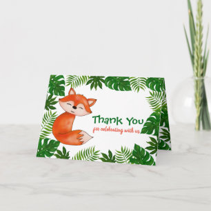 Niedlich Baby Fox Babydusche Vielen Dank Dankeskarte