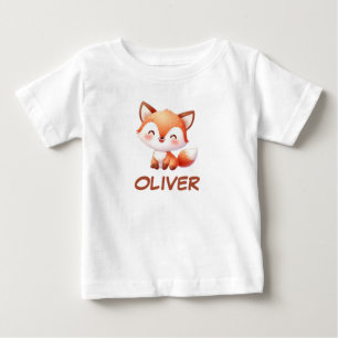 Niedlich Baby Fox Personalisiert T-shirt