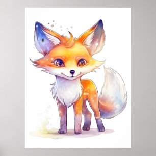 Niedlich Baby Fox Poster