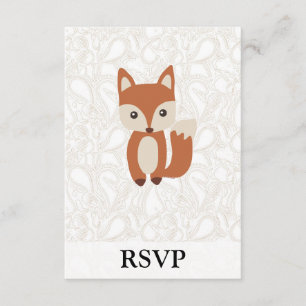 Niedlich Baby Fox RSVP Karte