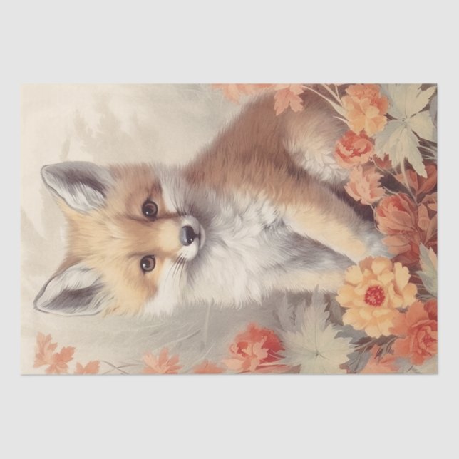 Niedlich Baby Fox Seidenpapier (Vorderseite)