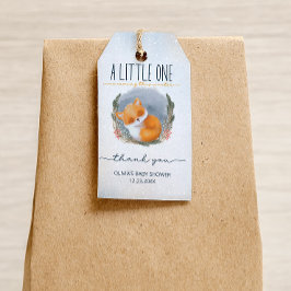 Niedlich Baby Fox Snowly Winter Baby Dusche Danke Geschenkanhänger