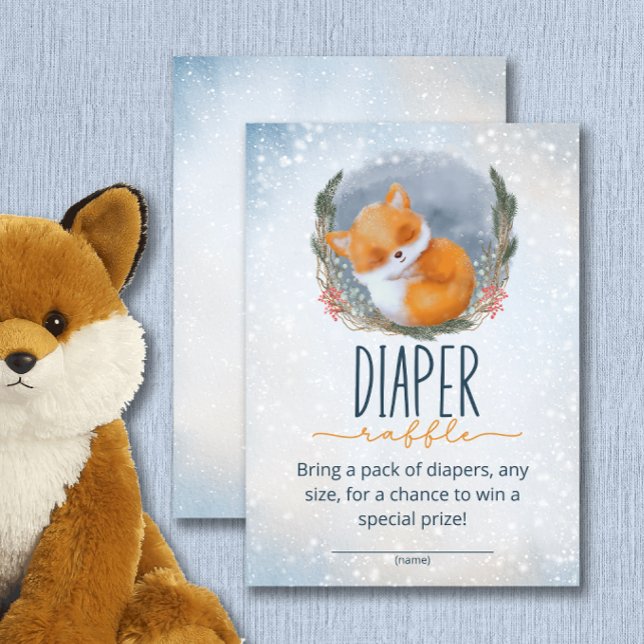 Niedlich Baby Fox Snowly Winter Windel Gewinnspiel Begleitkarte (Von Creator hochgeladen)