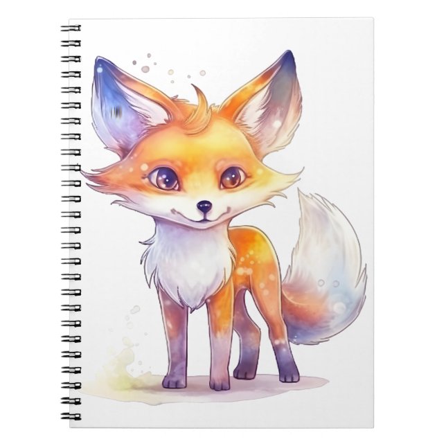 Niedlich Baby Fox Spiral Foto Notebook Notizblock (Vorderseite)