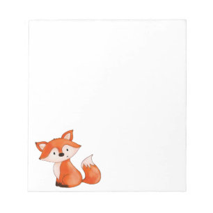 Niedlich Baby Fox Waldtiere Notizblock