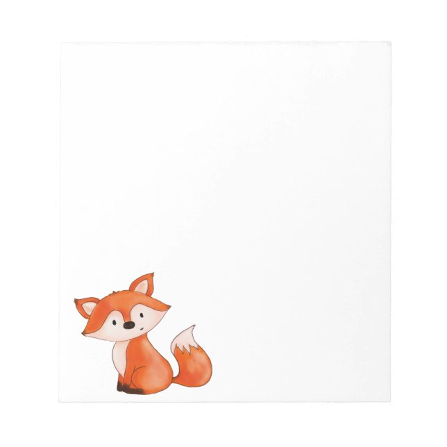 Niedlich Baby Fox | Waldtiere Notizblock (Vorderseite)