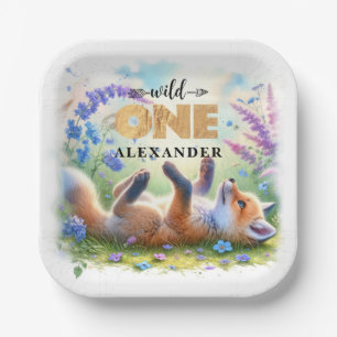 Niedlich Baby Fox Wild One Geburtstag Pappteller