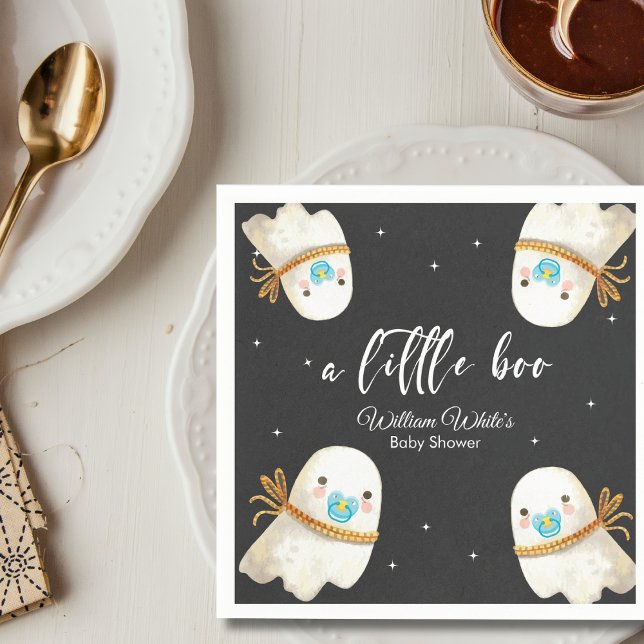 Niedlich Baby Ghost Halloween Herbstdusche Serviette (Cute Baby Ghost Halloween Fall Baby Shower Napkins)