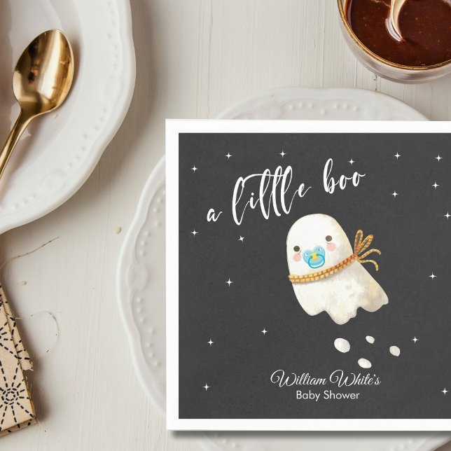 Niedlich Baby Ghost Halloween Herbstdusche Serviette (Cute Baby Ghost Halloween Fall Baby Shower Napkins)