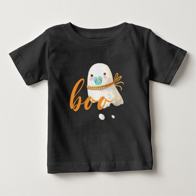 Niedlich Baby Ghost Schnuller Scarf Boo T-shirt (Vorderseite)