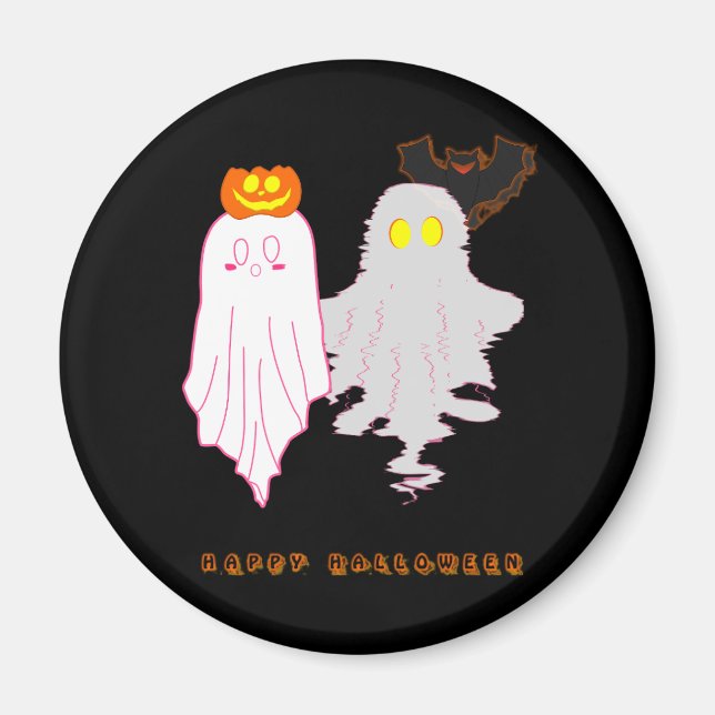 Niedlich Baby Ghosts Halloween Magnet (Vorne)