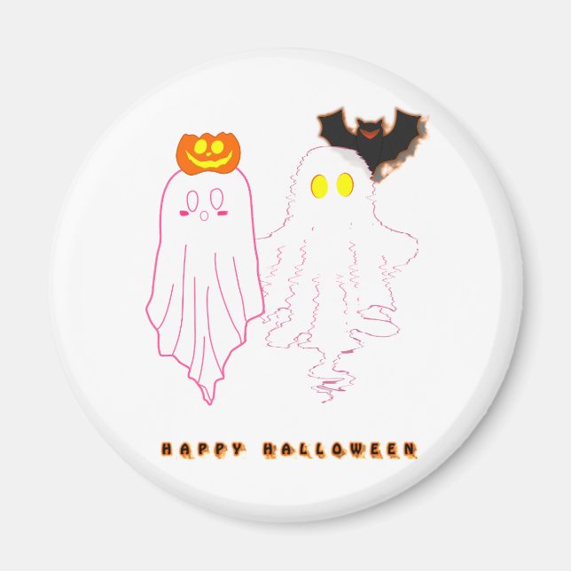 Niedlich Baby Ghosts Halloween Magnet (Vorne)