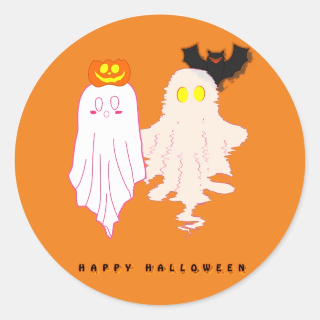 Niedlich Baby Ghosts Halloween Sticker (Vorderseite)