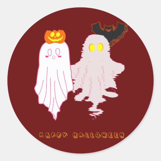 Niedlich Baby Ghosts Halloween Sticker (Vorderseite)