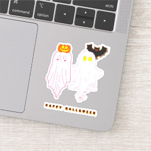 Niedlich Baby Ghosts Halloween Vinyl Sticker