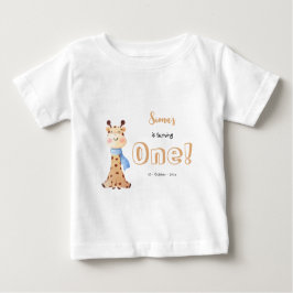 Niedlich Baby Giraffe 1. Geburtstag Baby T - Shirt