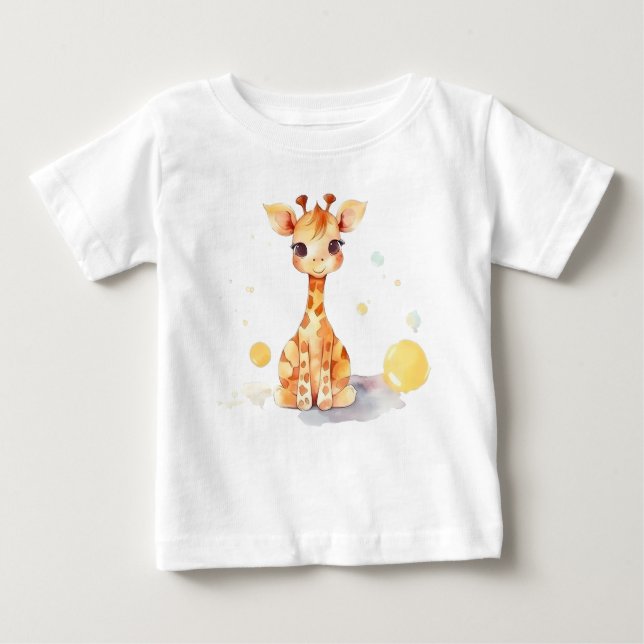 Niedlich Baby Giraffe Baby T - Shirt (Vorderseite)