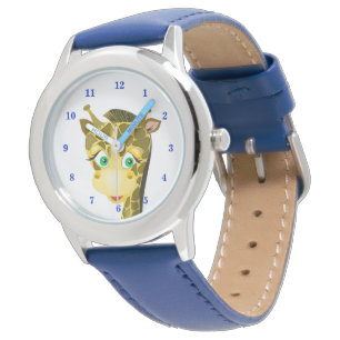 Niedlich Baby Giraffe - Blau Armbanduhr