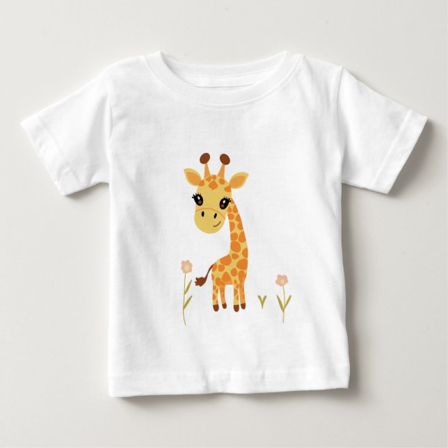 Niedlich Baby Giraffe Boho T-shirt (Vorderseite)