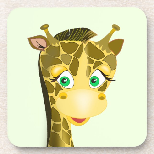 Niedlich Baby Giraffe - Getränkeuntersetzer (Vorderseite)