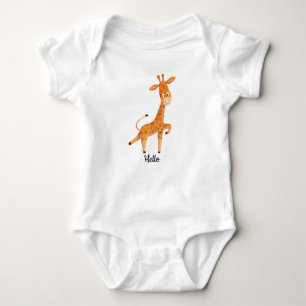 Niedlich Baby Giraffe Graphic Kleinkind Baby Strampler