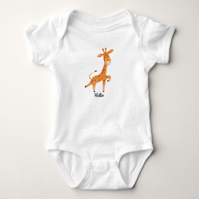 Niedlich Baby Giraffe Graphic Kleinkind Strampler (Vorderseite)