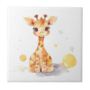 Niedlich Baby Giraffe Keramik Tile Fliese