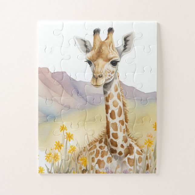Niedlich Baby Giraffe Puzzle (Vertikal)