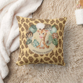 Niedlich Baby Giraffe Safari Animal Print Kinderzi Kissen