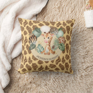 Niedlich Baby Giraffe Safari Animal Print Kinderzi Kissen