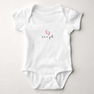 Niedlich Baby Girl Bodysuit mit Footprints T - Shi Strampler