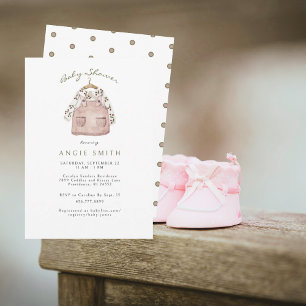 Niedlich Baby Girl Clothes Dusche Einladung
