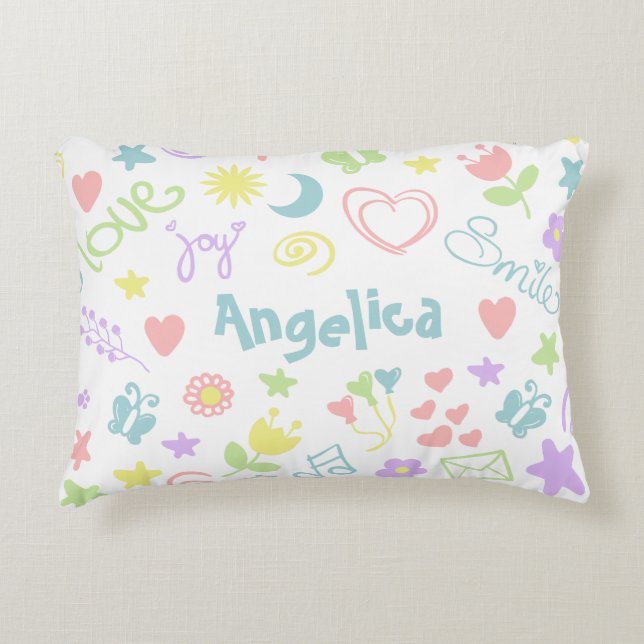 Niedlich Baby Girl Kinderzimmer Accent Pillow 16"  Zierkissen (Vorderseite)