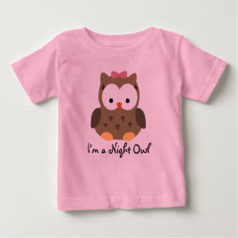 Niedlich Baby Girl Night Owl T - Shirt